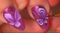 BEST VINES! NAIL ART TUTORIAL WITH 3D BUTTERFLIES AND FLOWER...