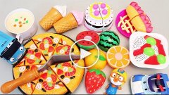 Toy Velcro Cutting Food Pizza, Ice Cream, Hamburger Playset ...