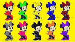 Minnie Mouse Colouring Pages Part 1 | Learn Colours For Kids...