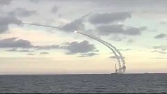 Каспийская флотилия наносит удар крылатыми ракетами по боеви...