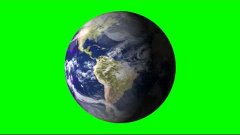 earth in green screen animation