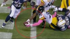 Steelers Running Back Le&#39;Veon Bell Fights for Game Winning T...