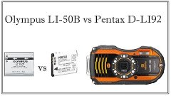 Olympus LI-50B vs Pentax D-LI92 - что лучше для Pentax WG-3 ...