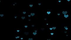 Фон для видеомонтажа Голубые сердечки