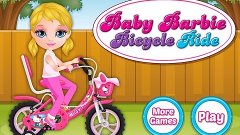 Baby Barbie Bicycle Ride.  Обзор Игры онлайн для детей Мульт...