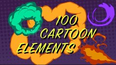 100 Cartoon Elements | After Effects template