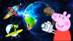 Свинка Пеппа в лунопарке. Путешествие в космос.Peppa Pig at ...