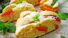 Бисквитный пирог с нектарином