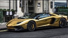 Chrome Gold Lamborghini Aventador SV Roadster