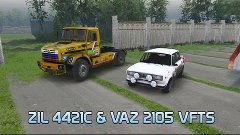 Spintires Full Version - ЗИЛ 4421C и ВАЗ 2105 VFTS