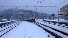 ČD 150.210 - Příjezd vlaku R 614 Salubia - Ústí nad Labem hl...