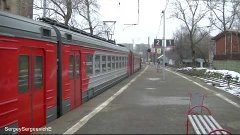 Электропоезд ЭД4М-0043 платформа Станколит (поющие рельсы)