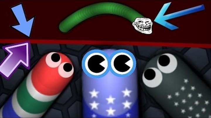 Slither.io Trolling Snakes / FUNNY MOMENTS IN SLITHERIO / Immortal Snake