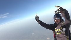День Космонавтики 2016, прыжок с высоты 5555 метров из аэрос...