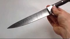 Нож Кухонный  Дамасская сталь  Цельнометаллическая конструкц...