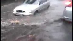 Потоп на улице Приморской 3 июня 2016