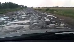 Дорога перед Уварово, Тамбовская область. Кошмар.