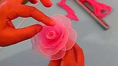Fabrication d&#39;une rose en collant / Nylon Rose