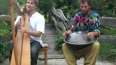 Alizbar &amp; Amin Varrkonyi  Hang drum  with celtic  harp
