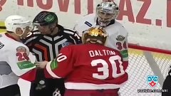 КХЛ бой вратарей: Далтон VS Гарнетт / KHL goalie fight: Dalt...