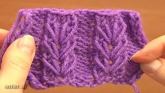 Knitting Wheat Ear Stitch Урок 6 Вязаный узор спицами
