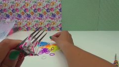 Браслет из резинок стиль &quot;зиг-заг&quot; без станка Rainbow Loom z...