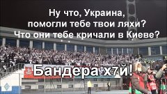 Польские болельщики в Киеве кричат &quot;Бандера х7й&quot;!!!