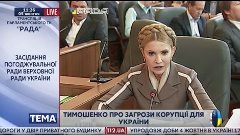 Выступление Тимошенко на Согласительном совете в Раде