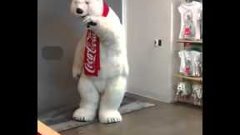 Funny Coca-Cola Mascot