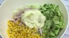 Вкуснейший салатик за 15 минут ( рецепт )