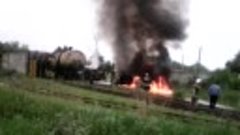 Взрыв на нефте базе в с.Кочубеевском
