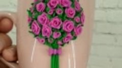 Кружка с букетом роз на заказ