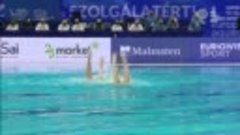Underwater speaker failure at the European Aquatics Champion...