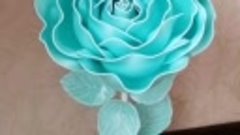 Светильник роза цвет аквамарин