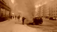 В центре Ханты-Мансийска сгорел автомобиль