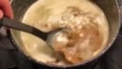 Сливочный суп с рисом и грибами!