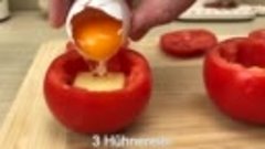 Просто положите яйцо в помидор и вы будете в восторге! Рецеп...