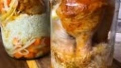 Курица с рисом в банке ( рецепт )