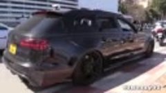 Slammed Audi RS6 C7 with LOUD Milltek Exhaust