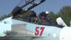 Заступление Су-30СМ ВКС РФ на дежурство по охране границ Сою...