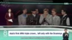211122 SBS News - BTS, Asia&#39;s first AMA triple crown... left...