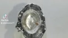 Перстень, размер 18,5💍. Кварц волосатик, серебро.
