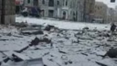 Центр Харькова после артобстрела