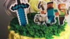 Торт в стиле игры «minecraft»