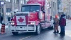 Протесты против овценации в Канаде, водители грузовиков блок...