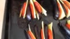 Жар-птица - веер из баклажан׃ супер рецепт овощной закуски