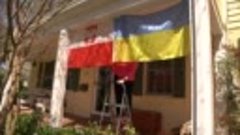 Американцы вывешивают флаги Украины на своих домах