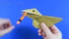 Оригами птица - говорящая птица из бумаги