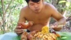 Cooking Pig Feet Noodle Recipe Eating So Yummy - Fried Noodl...