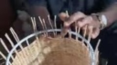 Rattan basketry weaving